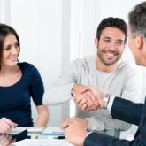 Man and woman with financial planner